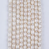 7-8mm Flawed Rice Pearl Freshwater Bead Semi-finished DIY Jew