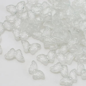 50Pcs 8x15mm Gradient Butterfly Crystal Glass Pendants for DIY Jewelry Making