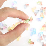 50Pcs 8x15mm Gradient Butterfly Crystal Glass Pendants for DIY Jewelry Making