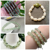 Green Prehnite Stone Beads for Jewelry Making