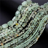 Green Prehnite Stone Beads for Jewelry Making