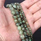 Green Prehnite Stone Beads for Jewelry Making