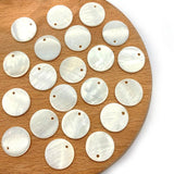20pcs Natural Freshwater Pearl Shell Loose Beads Round Shape DIY Jewelry Making