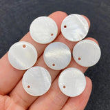 20pcs Natural Freshwater Pearl Shell Loose Beads Round Shape DIY Jewelry Making