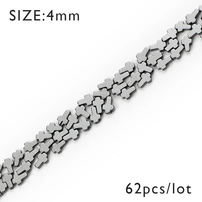 Hematite Beads 4/6/8/10/14mm Jesus Cross Stone Supply