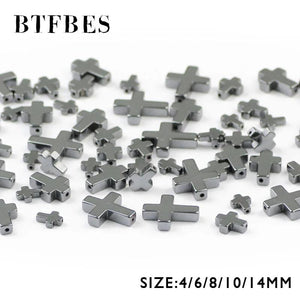 Hematite Beads 4/6/8/10/14mm Jesus Cross Stone Supply