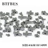 Hematite Beads 4/6/8/10/14mm Jesus Cross Stone Supply