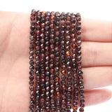 3mm Faceted Natural Stone Beads for Jewelry Making DIY Bracelet Necklace