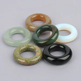 Natural Stone Circle Pendants Big Hole Turquoises Tiger Eye Reiki Heal