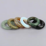 Natural Stone Circle Pendants Big Hole Turquoises Tiger Eye Reiki Heal