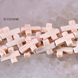 12x16MM Howlite Cross Loose Beads 15.5in P466