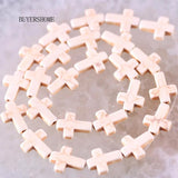 12x16MM Howlite Cross Loose Beads 15.5in P466