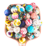 Kovict 10Pcs 15MM Leopard Printed Silicone Beads DIY Jewelry Accessorie