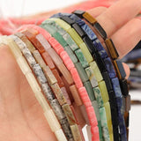 13x4mm Agates Rectangle Spacer Beads for Jewelry Making