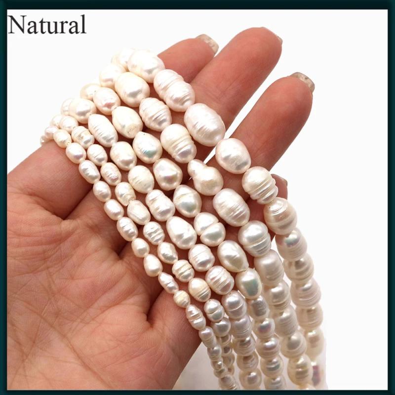 Natural Freshwater Threaded Pearls 7-11mm