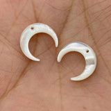 5pcs Natural Pearl Shell Beads Moon Loose Beads Fashionable Jewelry Making DIY