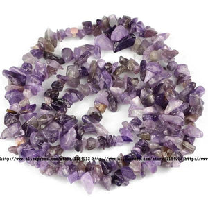 Purple Crystal Irregular Gravel Beads High Natural Crystal Stone Chips Beads
