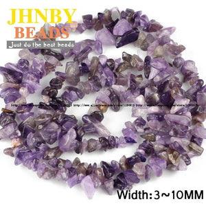 Purple Crystal Irregular Gravel Beads High Natural Crystal Stone Chips Beads