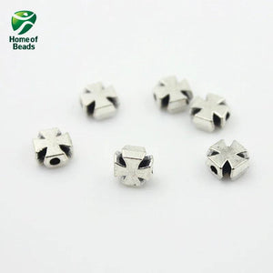 Antique Silver Cross Alloy Beads for Jewelry Making