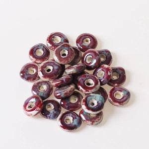 20 PCS 20mm Round Ceramic Beads Porcelain Beads DIY 3mm Hole Beads