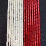 Coral Cylindrical Beads 4x6mm Red Jewelry Making DIY Necklace Earrings