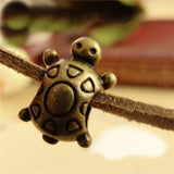 50 PCS Antique Bronze/Silver Plated Turtle Shape Beads for Jewelry Making