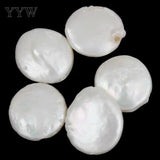 Natural Freshwater Pearl Coin Beads 11-12mm 5PCs/Bag