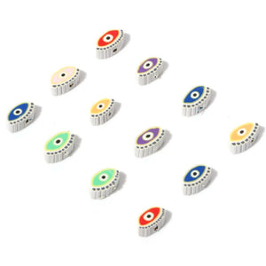 Random Eye Pattern Polymer Clay Spacer Beads DIY Jewelry Findings