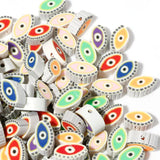 Random Eye Pattern Polymer Clay Spacer Beads DIY Jewelry Findings
