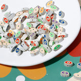 Random Eye Pattern Polymer Clay Spacer Beads DIY Jewelry Findings