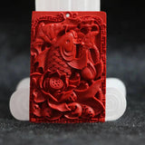 DIY Long Chain Necklace Red Stone Pendant Jewelry