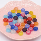 10Pcs Natural Stone Cymophane Big-Hole Beads for DIY Jewelry Making