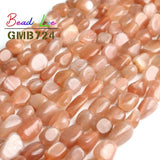6-8MM Sunstone Freeform Beads 15 Inches