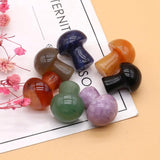 5pcs Natural Stone Mushroom Beads for DIY Craft Jewelry Home Decor 15 20mm