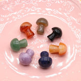 5pcs Natural Stone Mushroom Beads for DIY Craft Jewelry Home Decor 15 20mm