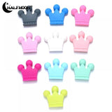10Pcs Crown Shape Teether Beads Baby Silicone Teething Toys BPA