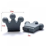 10Pcs Crown Shape Teether Beads Baby Silicone Teething Toys BPA