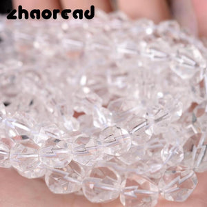Natural Crystal Stone Beads Faceted Spacer Beads for Jewelry Making DIY 6 8 10mm