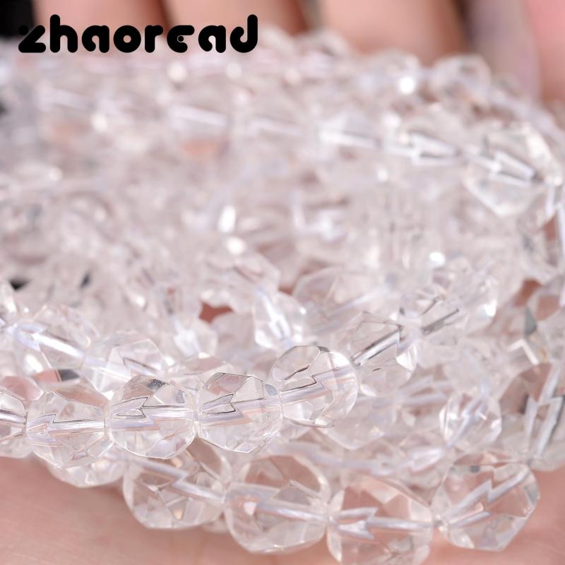 Natural Crystal Stone Beads Faceted Spacer Beads for Jewelry Making DIY 6 8 10mm