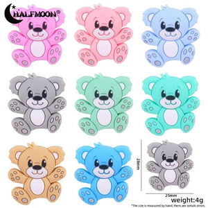 5Pcs Animal Silicone Beads Baby Teething Chew Molar Beads
