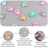 5Pcs Animal Silicone Beads Baby Teething Chew Molar Beads