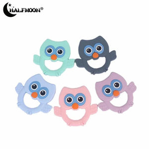 1Pcs Owl Silicone Teether Chew Beads DIY Teething Accessory
