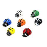 17pcs Mixed Ladybug Lampwork Glass Beads 20x14mm Crafts Animal Beetle Shape