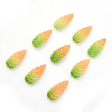 50Pcs Long Leaf Shape Lampwork Beads Gradient Glass Beads For DIY Jewelry