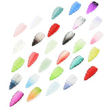 50Pcs Long Leaf Shape Lampwork Beads Gradient Glass Beads For DIY Jewelry