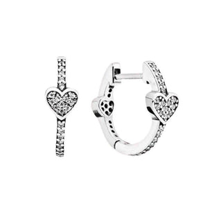 Heart Silver Earrings For Women Girls Birthday Jewelry