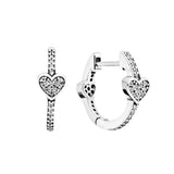 Heart Silver Earrings For Women Girls Birthday Jewelry