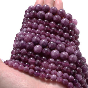 Natural Round Stone Beads Thunder Crystal Spacer Beads for DIY Jewelry Making