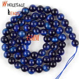 Tiger Eye Stone Round Beads 4mm-12mm For Jewelry Making