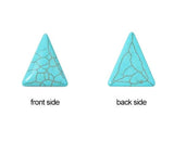 10pcs Natural Turquoise Stone Triangle Beads 28x23mm for Jewelry Making